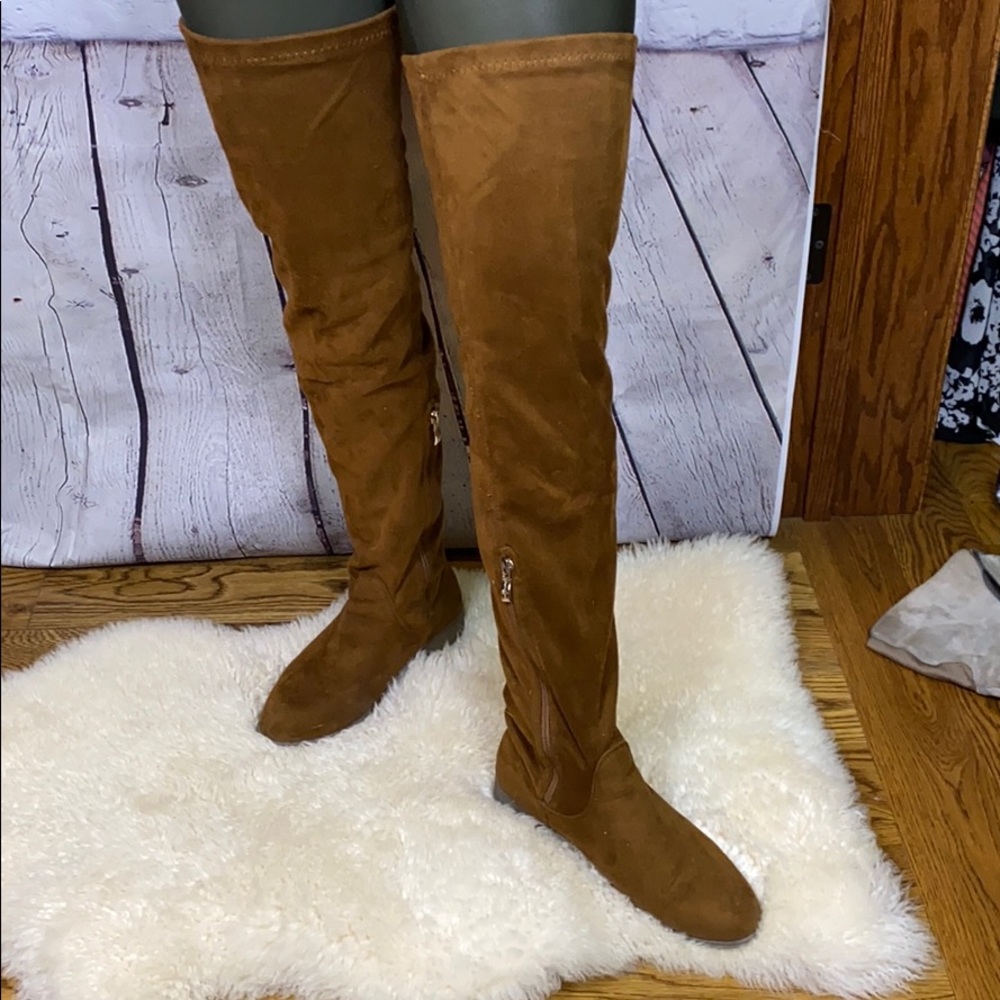 Nature Breeze Brown Over the Knee Boots
